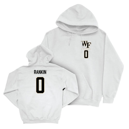 Wake Forest Football White Logo Hoodie - Demarcus Rankin