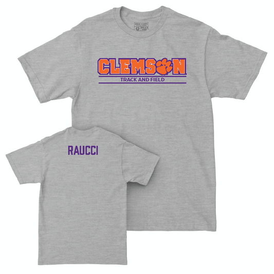 Clemson Men's Track & Field Sport Grey Stacked Tee  - Matthew Raucci