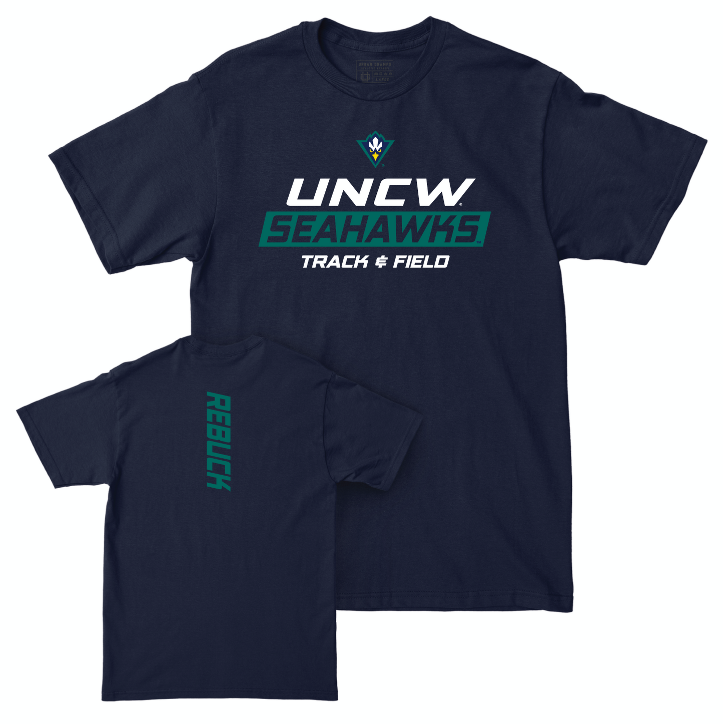 UNC Wilmington Women's Track & Field Navy Rush Tee - Ava Rebuck