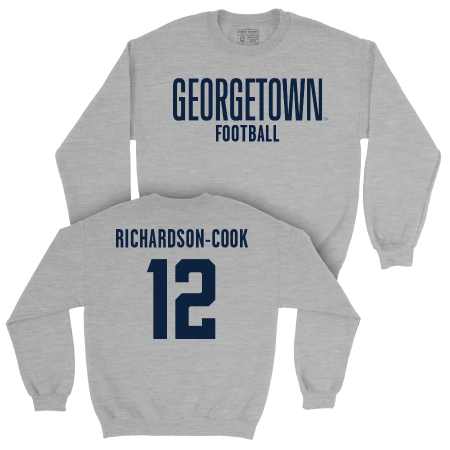 Georgetown Football Sport Grey Wordmark Crew - Keynan Richardson-Cook