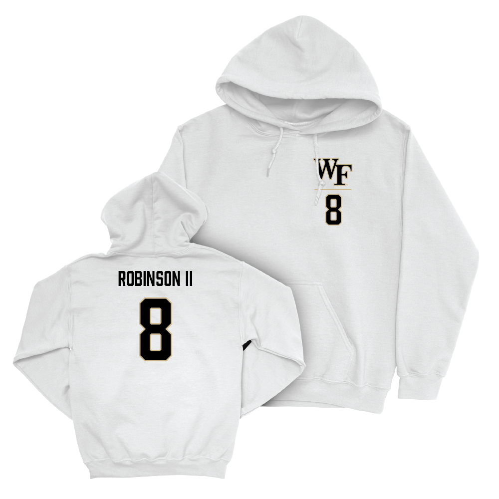 Wake Forest Football White Logo Hoodie - Eldrick Robinson II