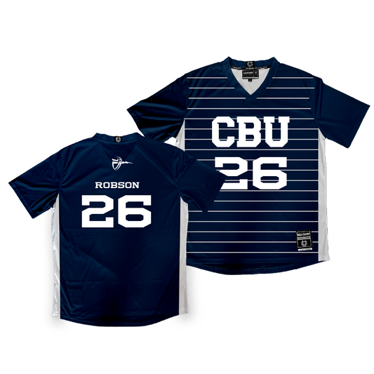 CBU Men's Soccer Navy Jersey - Kieran Robson | #26