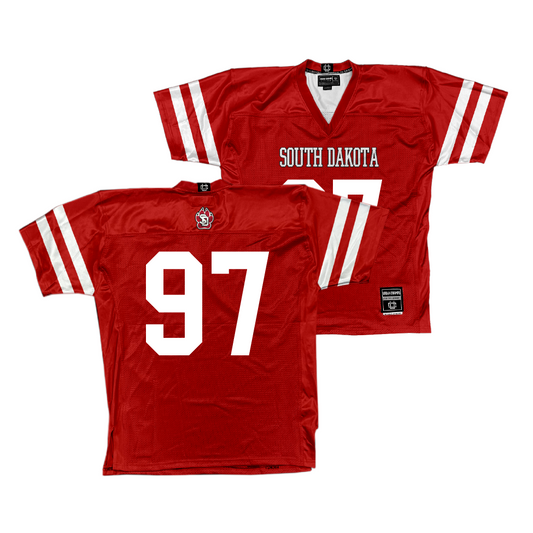 South Dakota Football Red Jersey - AuVon Sager