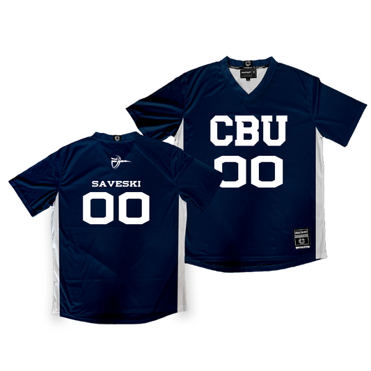 CBU Women's Soccer Navy Jersey - Lexi Saveski | #00