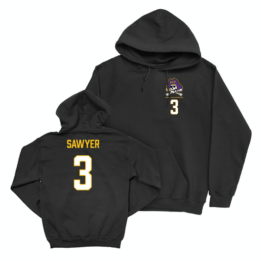 East Carolina Softball Black Logo Hoodie   - Anna Sawyer