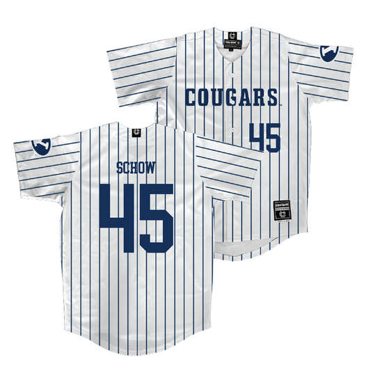 BYU Baseball White Jersey  - Ryker Schow