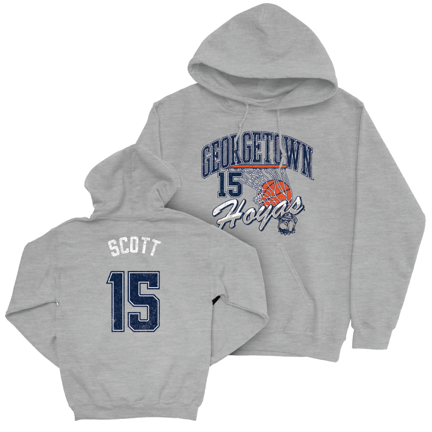 Georgetown Women's Basketball Sport Grey Hardwood Hoodie  - Brianna Scott