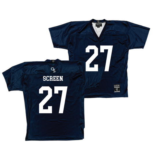 Georgia Southern Football Navy Jersey - Isaiah Screen