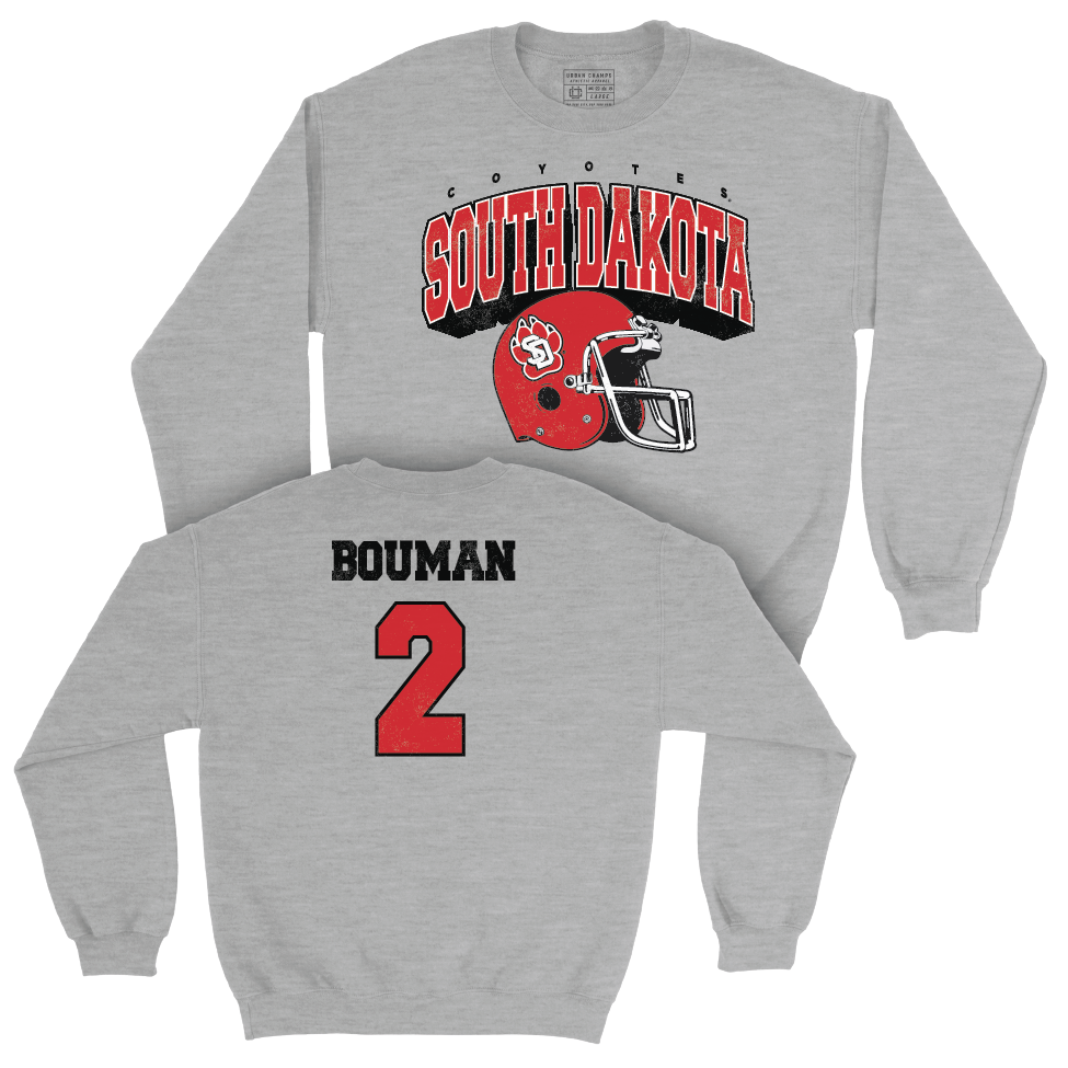 South Dakota Football Sport Grey Kickoff Crew - Aidan Bouman Small