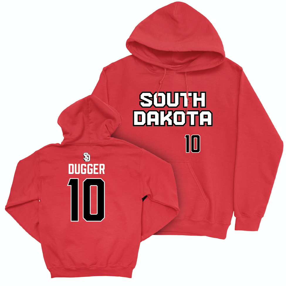 South Dakota Women's Volleyball Red Sideline Hoodie - Amelia Dugger Small