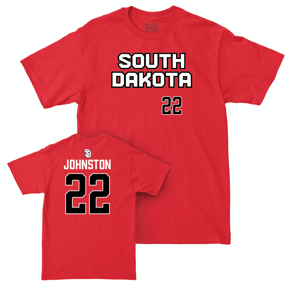 South Dakota Women's Soccer Red Sideline Tee - Ashby Johnston Small