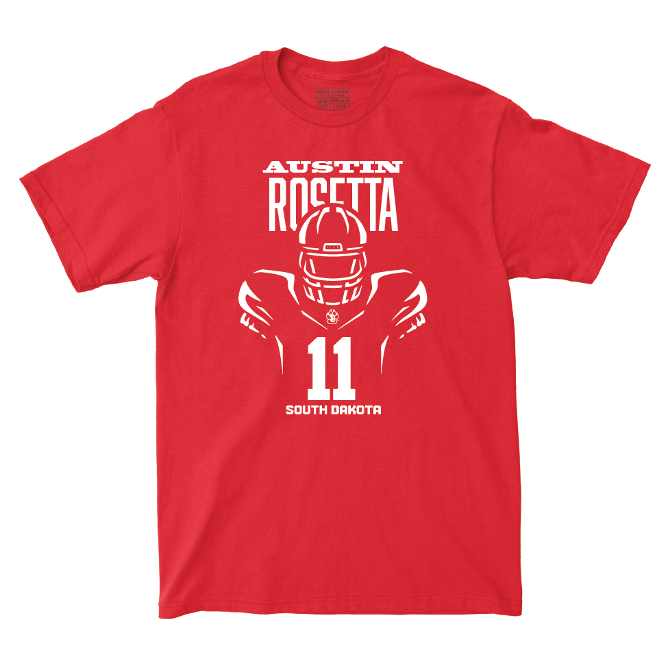 South Dakota Football Red End Zone Tee - Austin Rosetta Small