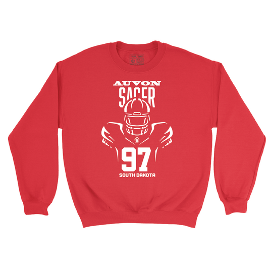 South Dakota Football Red End Zone Crew - AuVon Sager Small