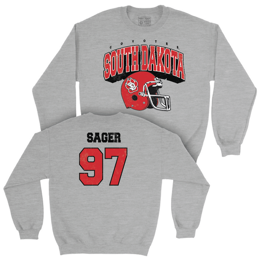 South Dakota Football Sport Grey Kickoff Crew - AuVon Sager Small