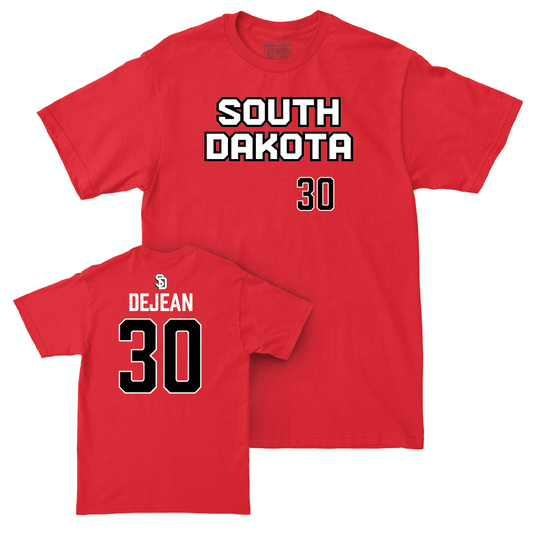 South Dakota Football Red Sideline Tee - Beckett DeJean Small