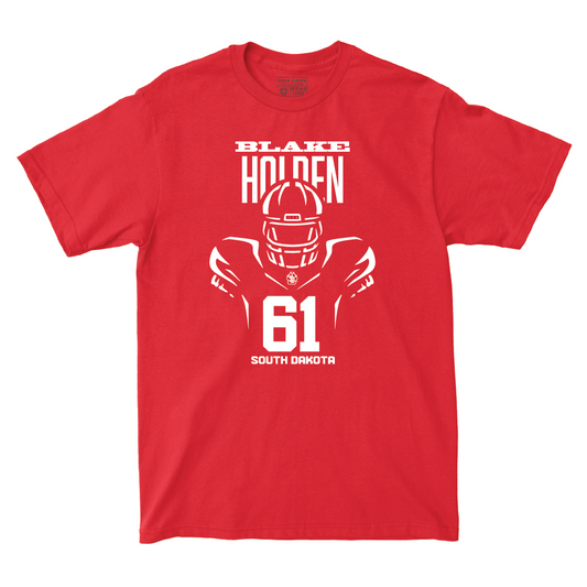 South Dakota Football Red End Zone Tee - Blake Holden Small