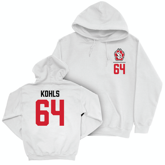 South Dakota Football White Logo Hoodie - Ben Kohls Small