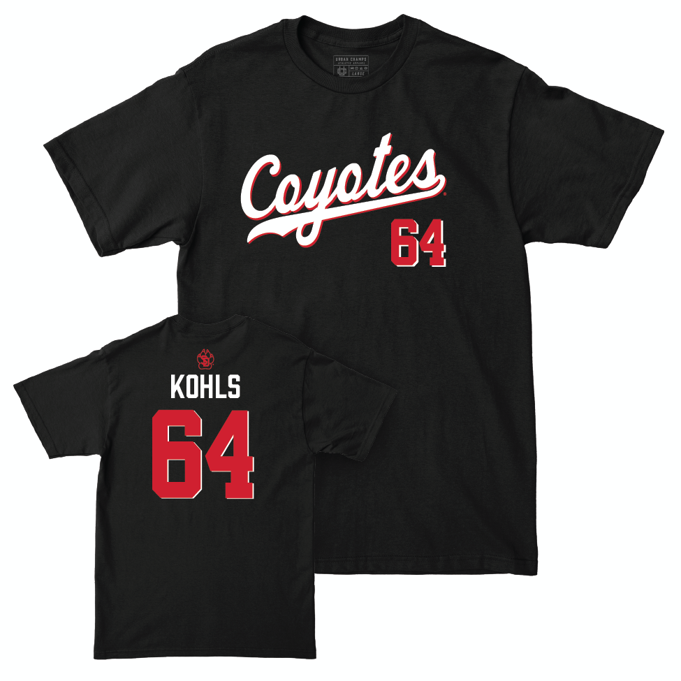 South Dakota Football Black Script Tee - Ben Kohls Small