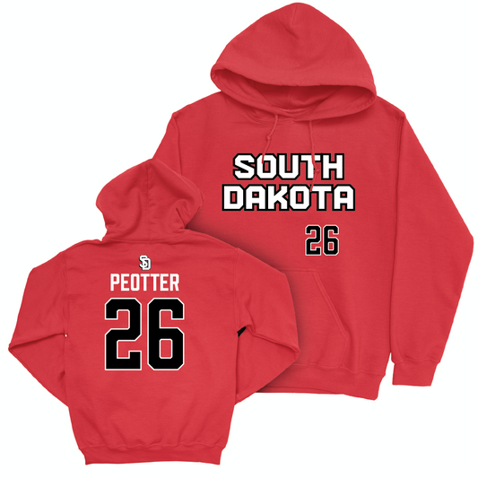 South Dakota Women's Soccer Red Sideline Hoodie - Brooke Peotter Small