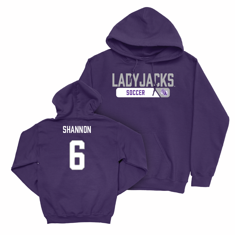 SFA Women's Soccer Purple Staple Hoodie - Ava Shannon Youth Small