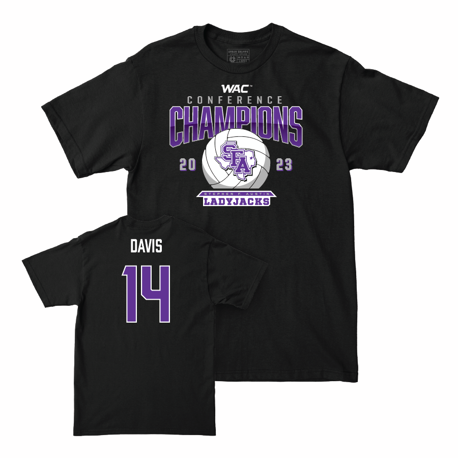 SFA Women's Volleyball Black WAC Champions Tee - Brooke Davis Youth Small