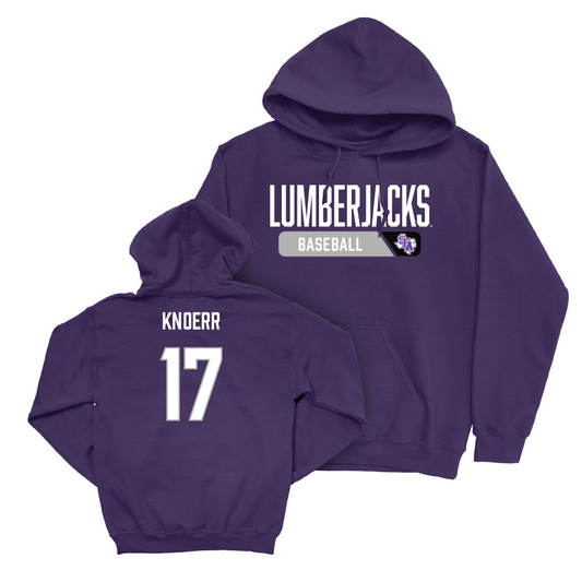 SFA Baseball Purple Staple Hoodie - Brock Knoerr Youth Small