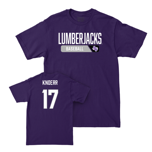 SFA Baseball Purple Staple Tee - Brock Knoerr Youth Small