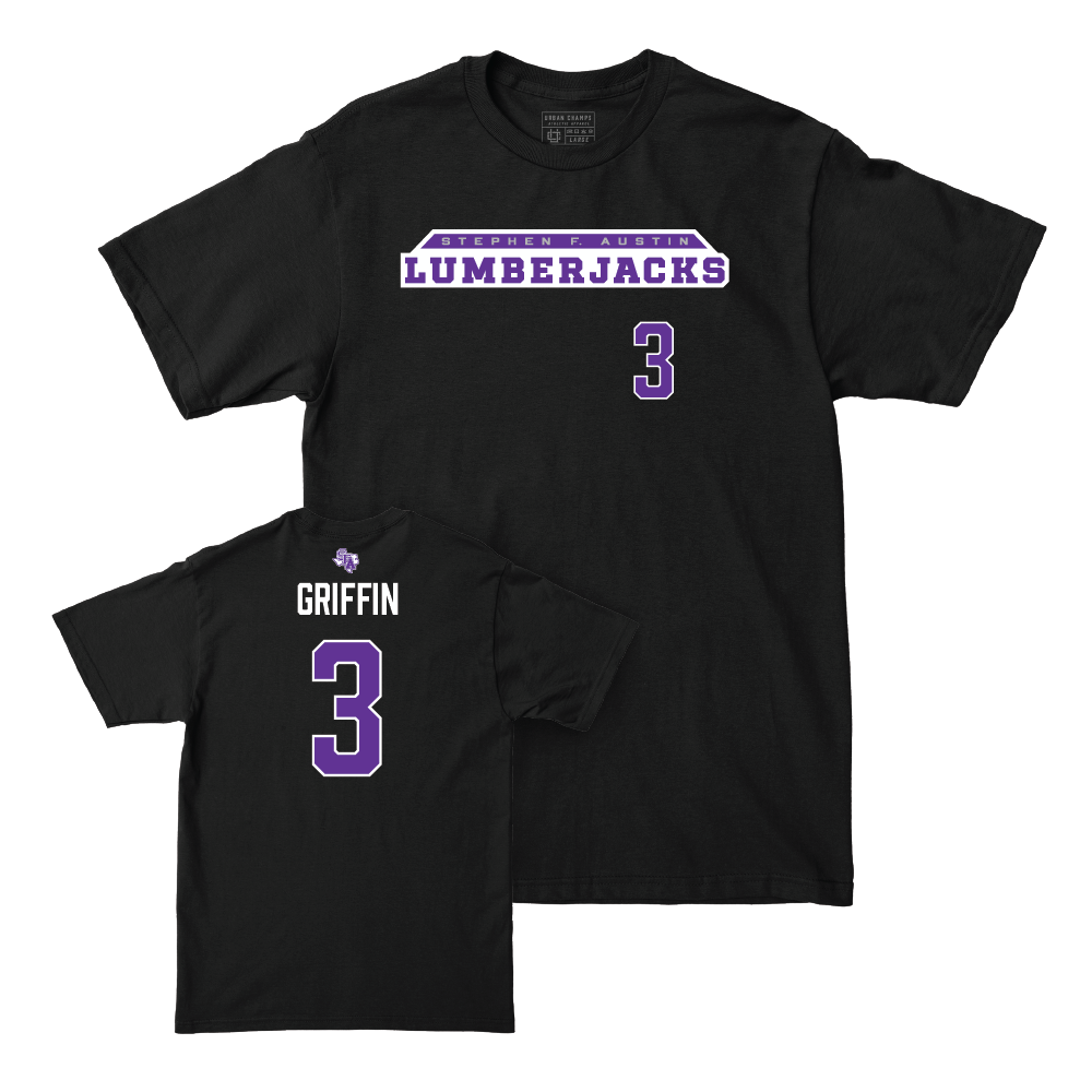 SFA Baseball Black Lumberjacks Tee - Colton Griffin Youth Small