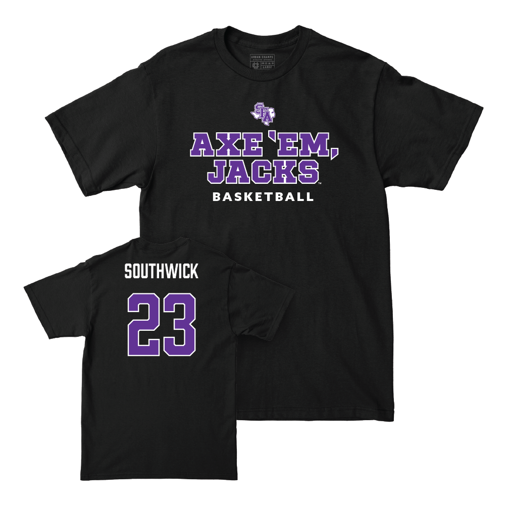 SFA Men's Basketball Black Axe 'Em Tee - Clayton Southwick Youth Small