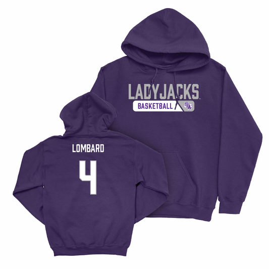 SFA Women's Basketball Purple Staple Hoodie - Destini Lombard Youth Small