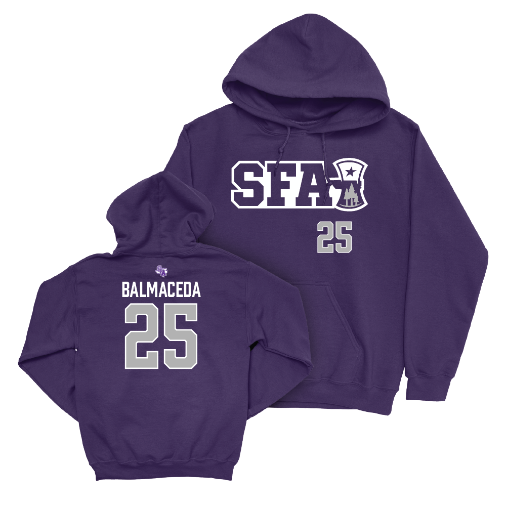 SFA Baseball Purple Sideline Hoodie - Elian Balmaceda Youth Small