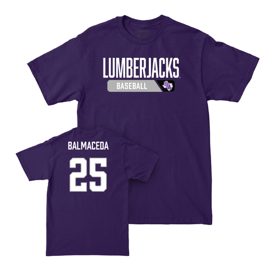 SFA Baseball Purple Staple Tee - Elian Balmaceda Youth Small