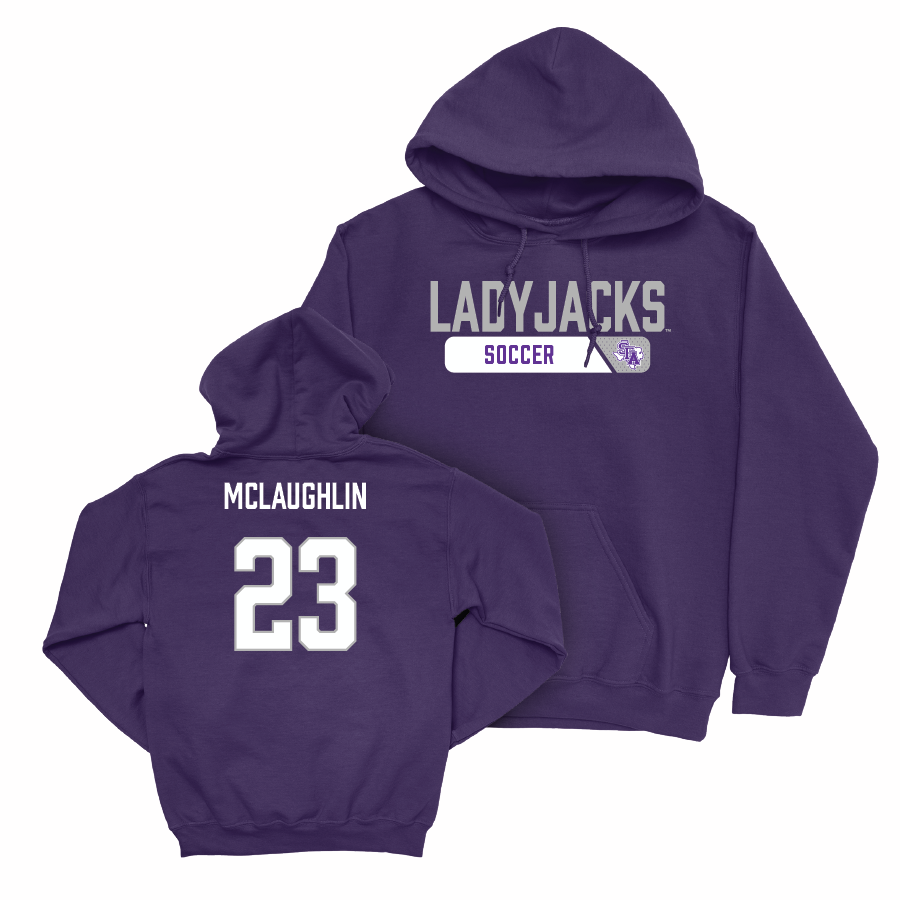 SFA Women's Soccer Purple Staple Hoodie - Emma McLaughlin Youth Small