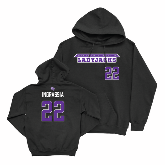 SFA Women's Soccer Black Ladyjacks Hoodie - Jamie Ingrassia Youth Small