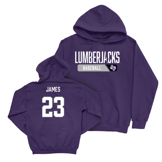 SFA Baseball Purple Staple Hoodie - Jack James Youth Small