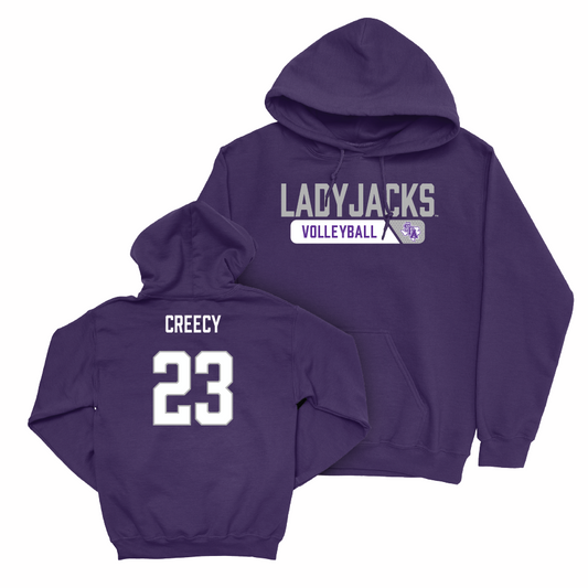 SFA Women's Volleyball Purple Staple Hoodie - Kyanna Creecy Youth Small