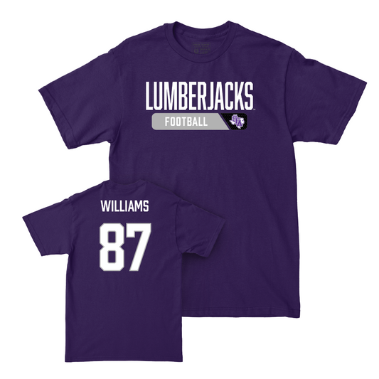 SFA Football Purple Staple Tee - Keshon Williams Youth Small