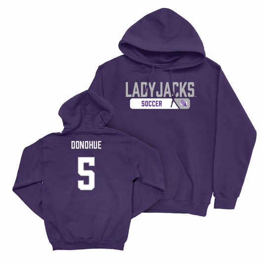 SFA Women's Soccer Purple Staple Hoodie - Morgan Donohue Youth Small