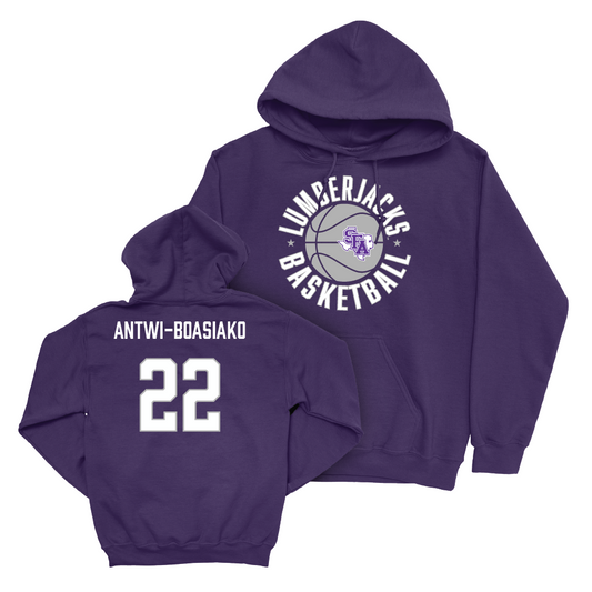 SFA Men's Basketball Purple Hardwood Hoodie - Nana Kwadwo Antwi-Boasiako Youth Small