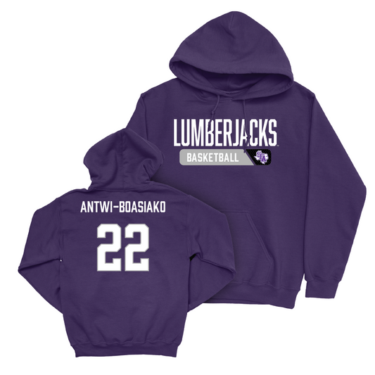 SFA Men's Basketball Purple Staple Hoodie - Nana Kwadwo Antwi-Boasiako Youth Small