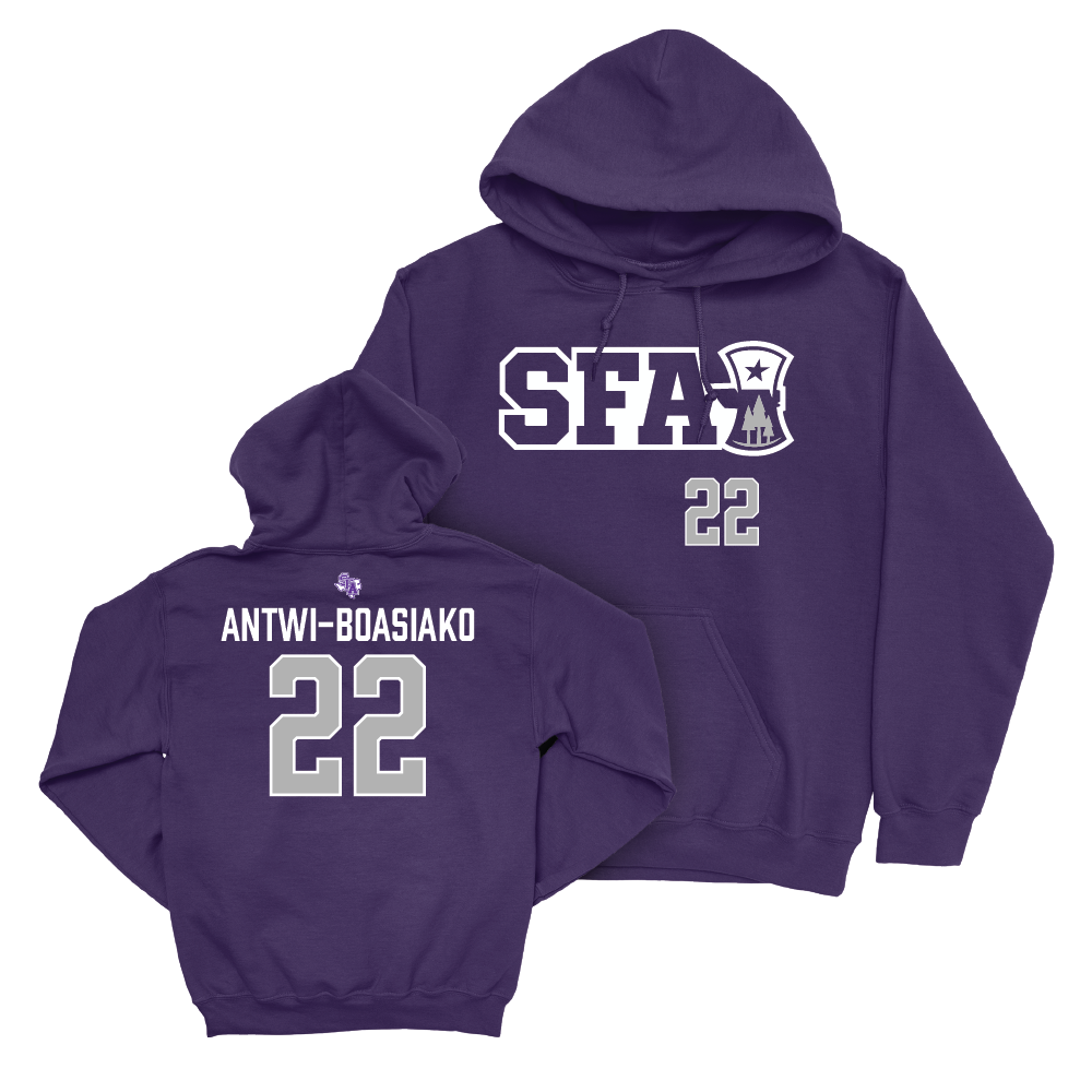 SFA Men's Basketball Purple Sideline Hoodie - Nana Kwadwo Antwi-Boasiako Youth Small