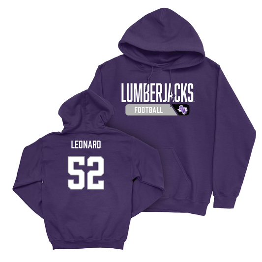 SFA Football Purple Staple Hoodie - Zavier Leonard Youth Small