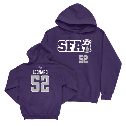 SFA Football Purple Sideline Hoodie - Zavier Leonard Youth Small