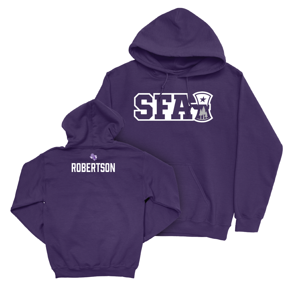 SFA Men's Golf Purple Sideline Hoodie - Zachary Robertson Youth Small