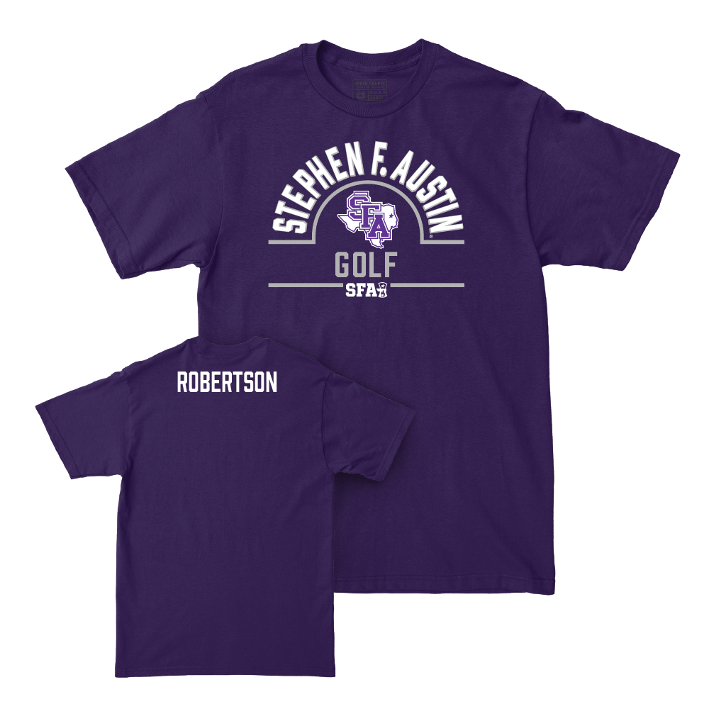 SFA Men's Golf Purple Arch Tee - Zachary Robertson Youth Small