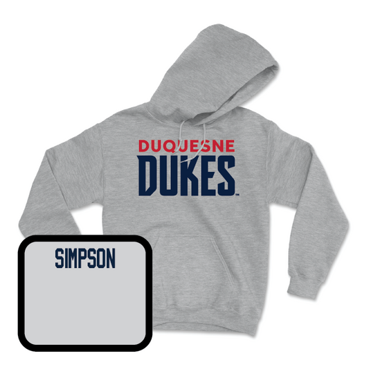 Duquesne Swim & Dive Sport Grey Lock Hoodie - Katie Simpson