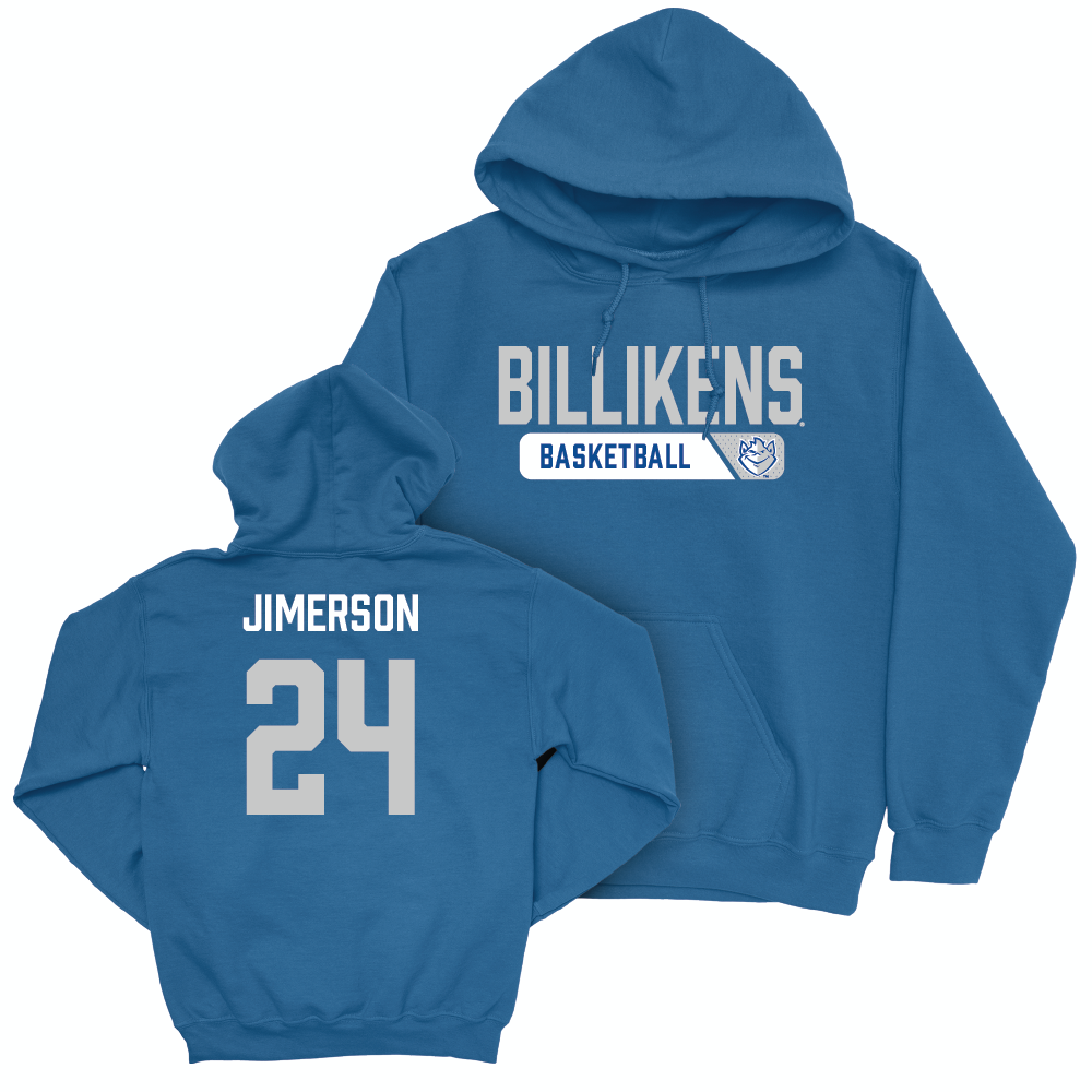 St. Louis Men's Basketball Royal Staple Hoodie - Gibson Jimerson Small