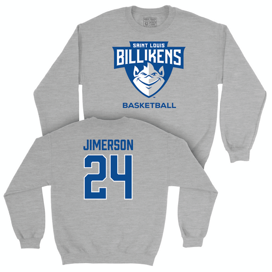 St. Louis Men's Basketball Sport Grey Club Crew - Gibson Jimerson Small