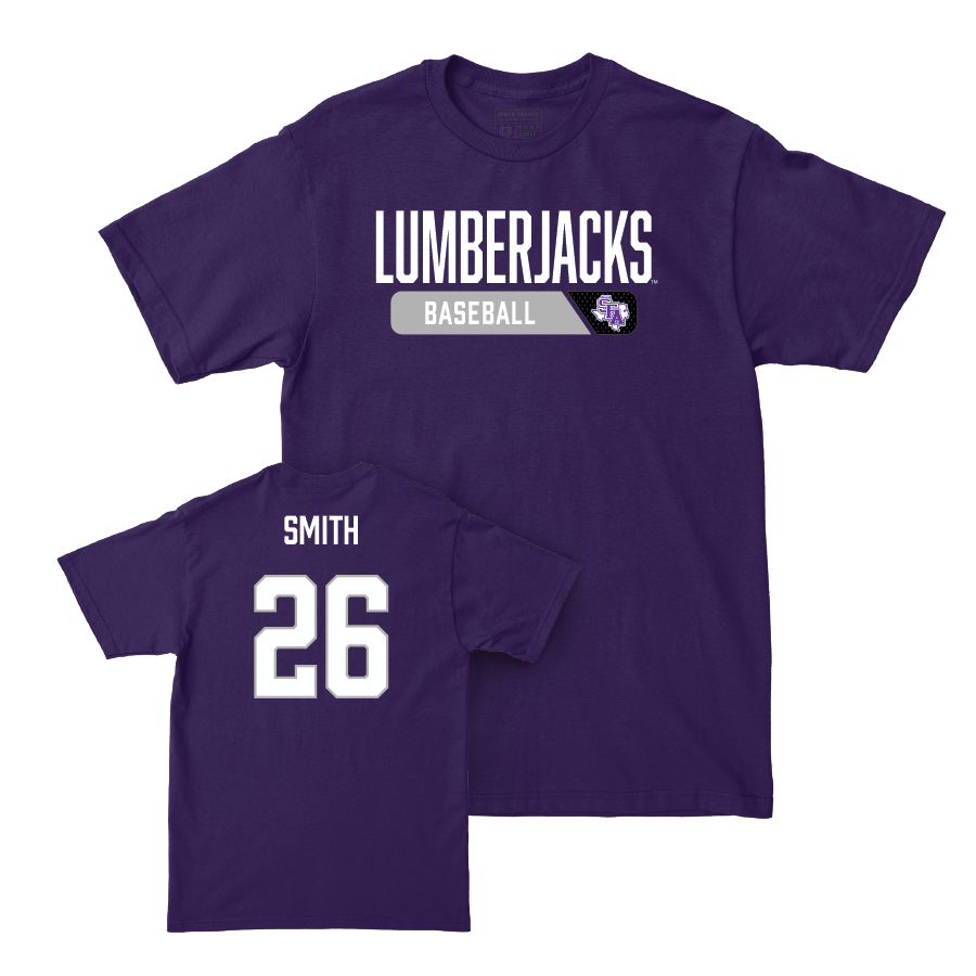 SFA Baseball Purple Staple Tee - Cody Smith