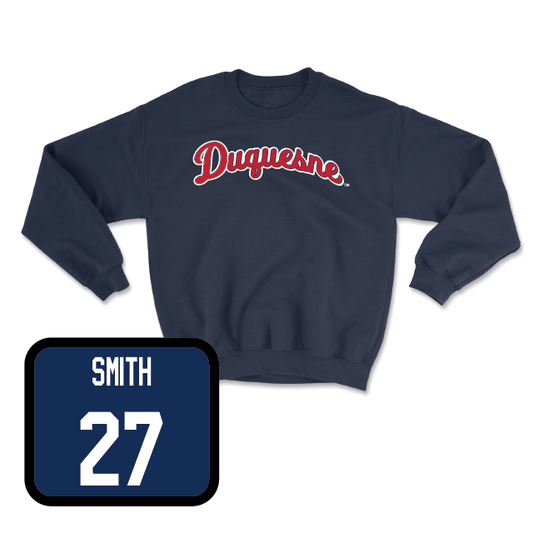 Duquesne Men's Soccer Navy Script Crew - Ethan Smith